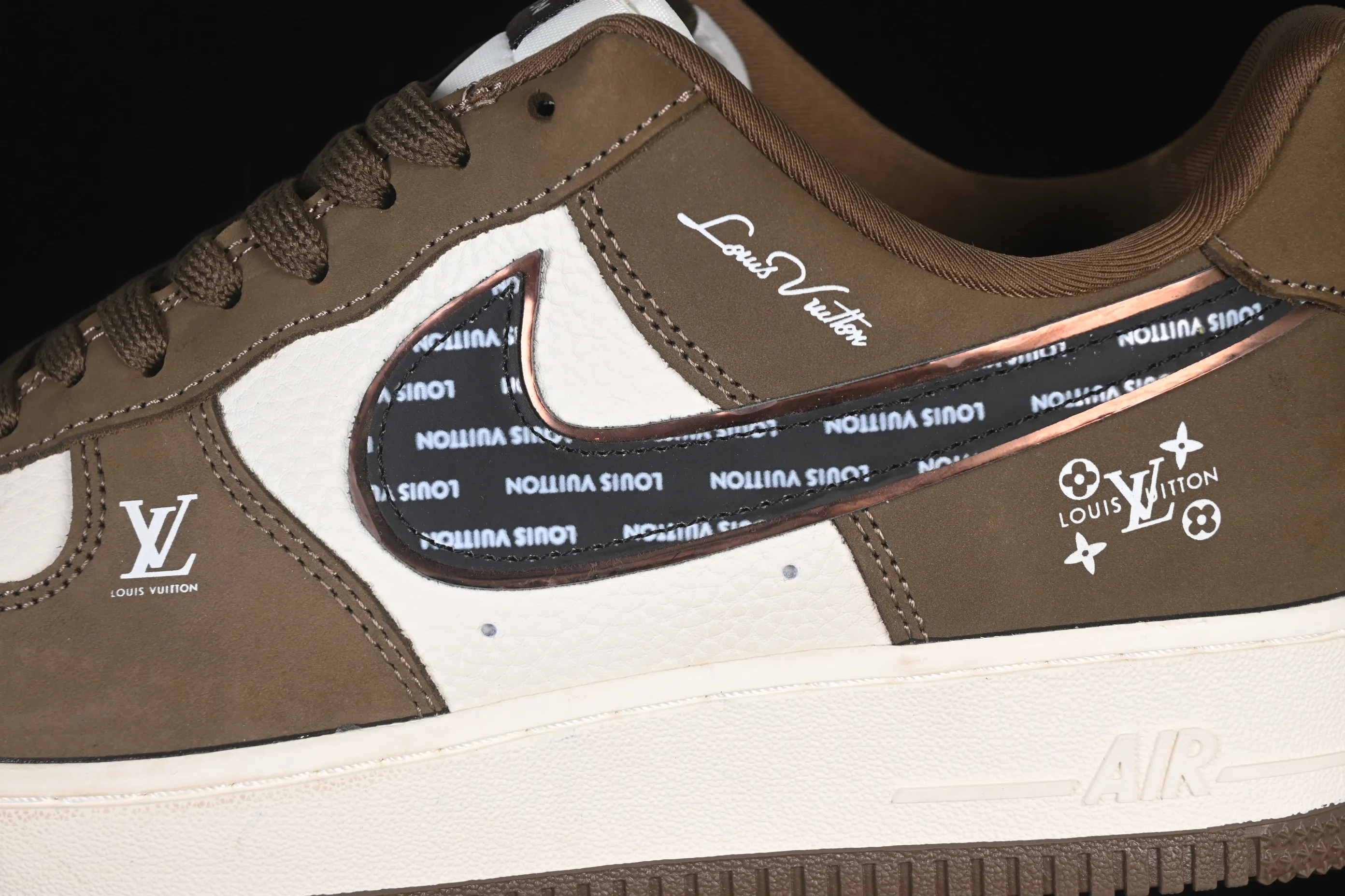 All categories Nk Air Force 1 Air Force series Nk Air Force 1 Low Air Force low top Nike Air Force 1'07 Low LV co-branded Army green silver black Air Force 1 low top casual sneakers DK0188-086